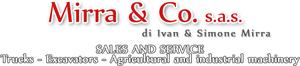 Sales and Service trucks - Excavators - Agricultural and industrial machinery